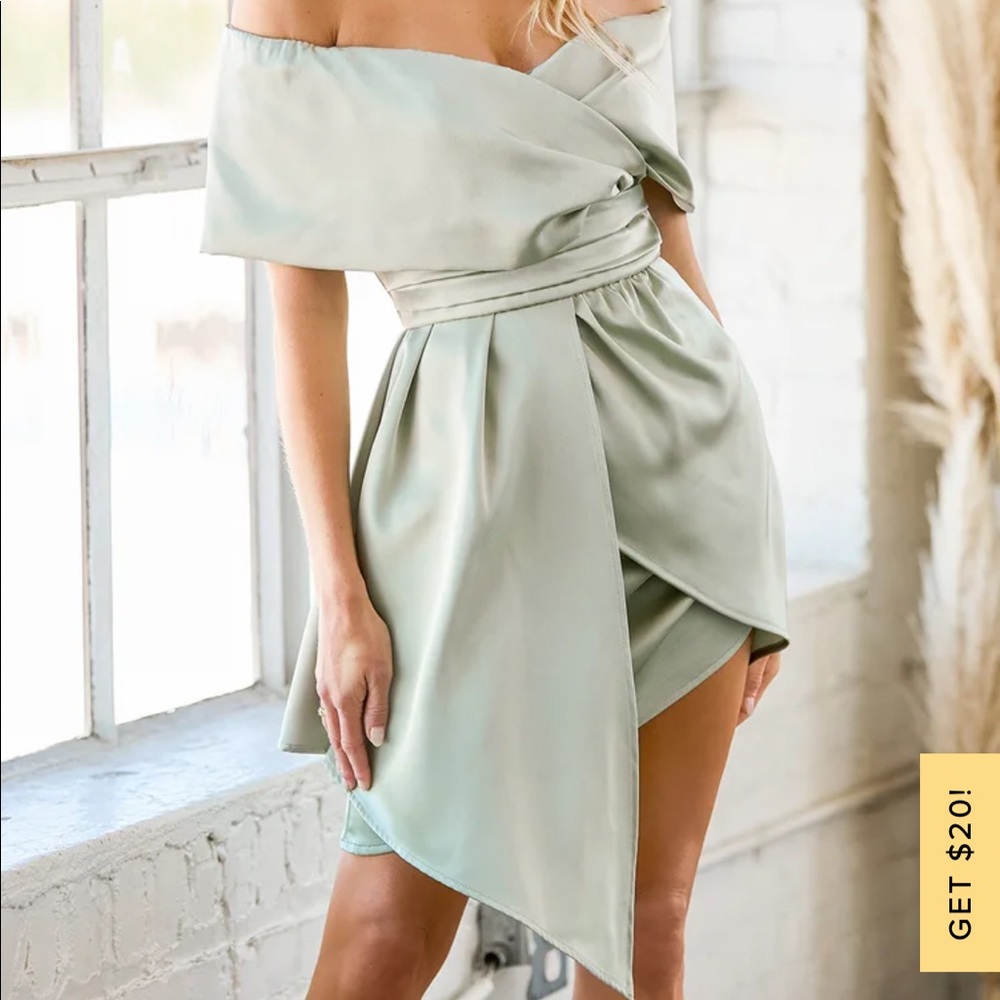 Sage green LuLu dress.